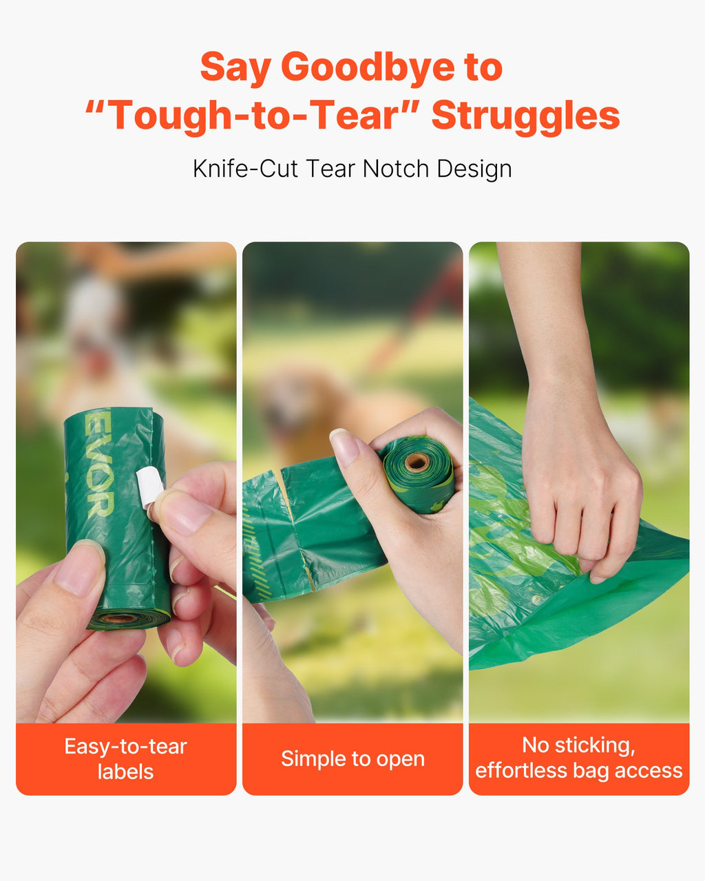 Dog Poop Bags, 270 Counts 13 X 9 In, Sturdy & Thick Pet Waste Bags, Biodegradable HDPE Waste Bag Refill Rolls, Leak-Proof Unscented Trash Bag For Doggie Cat Pet, Dispenser Not Included